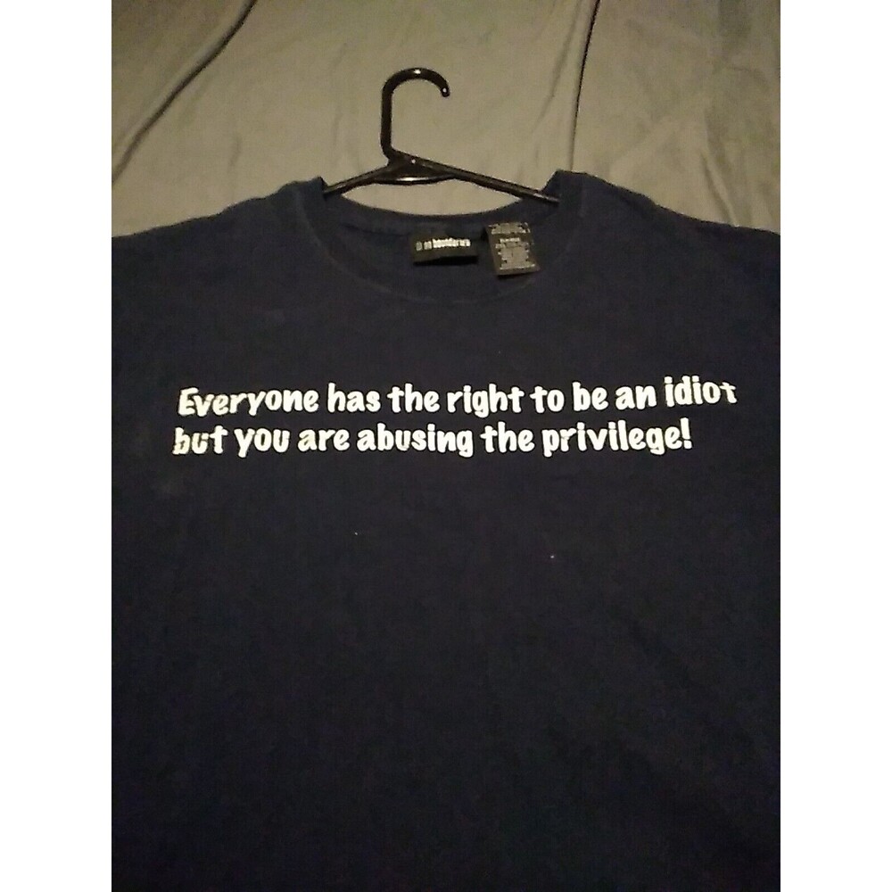 Idiot Privilege Shirt Funny Vtg No Boundaries Sz 2xl Tee